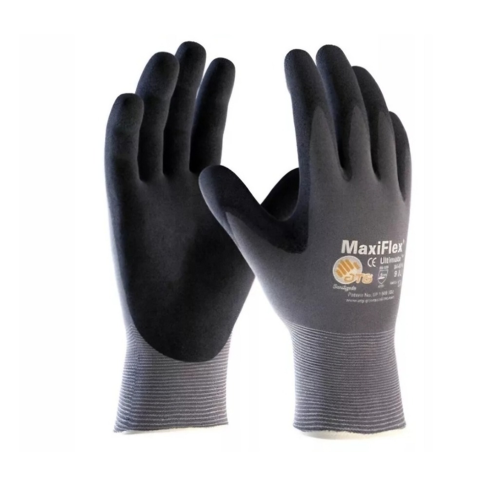 10 MaxiFlex Ultimate 34-874 Micro Foam Nitrile Grip Coated WORK GLOVES XXXL 3XL
